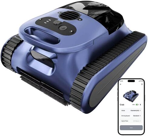 مكنسة حمام السباحة لحمامات السباحة الداخلية وفوق سطح الأرض، منظف حمام سباحة آلي لاسلكي مع محرك بدون فرش بقوة 180 وات، وقت تشغيل 3 ساعات، منظف روبوت لتسلق الجدار لحمامات السباحة حتى 2150 قدم مربع. in Kuwait