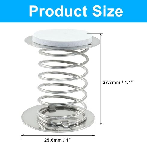 10 قطع زنبركات معدنية مقاس 1.1 × 1 بوصة، نوابض صغيرة متذبذبة حلزونية زنبركية صغيرة، زنبركات حلزونية فضية للحرف اليدوية/الصناعة اليدوية/الهدايا in Kuwait