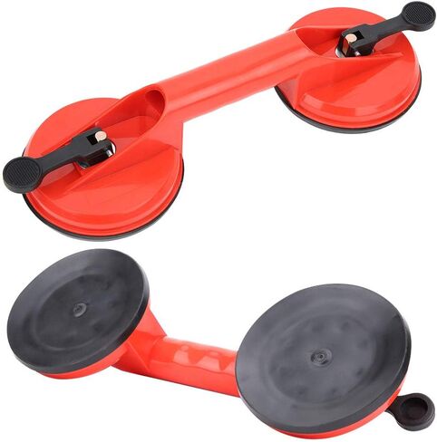 Jeanoko Double Suction Cup Sturdy Red Glass Puller for Glass & Doors 4.5" Red Plastic Extractor for Home Use in Kuwait