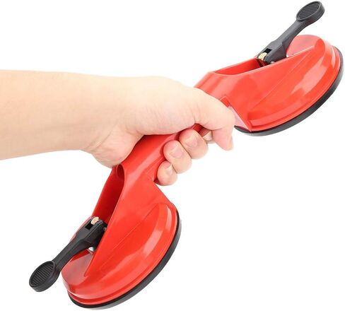 Jeanoko Double Suction Cup Sturdy Red Glass Puller for Glass & Doors 4.5" Red Plastic Extractor for Home Use in Kuwait