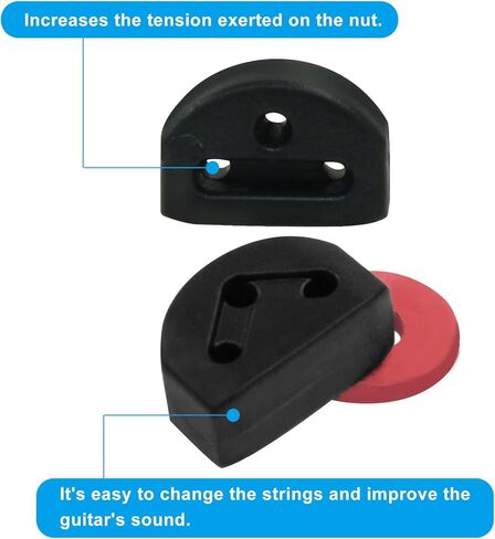 Zorfeter 12 قطعة من ربطات جيتار سوداء BridgeBeads، 3 فتحات جيتار BridgeBeads للجيتار الصوتي الكلاسيكي والجيتار من النايلون in Saudi Arabia