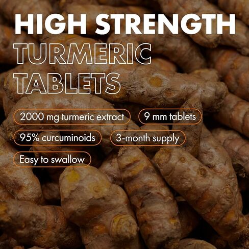 Incite Nutrition Turmeric Supplement 2000mg. 3 Month Supply of High Strength Curcuma Tablets. Natural Antioxidant and Relief Supplement. with Added Vitamin D3 to Boost Your Defenses in Saudi Arabia