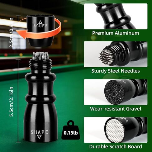 طقم أدوات إصلاح ملحقات عصا البلياردو 3 في 1 لحوض السباحة، تعزيز اللعبة مع المشكل/الأداة/جهاز التهوية، هدايا عملية للأزواج، أفضل الأصدقاء، متوفر باللون الأسود والأحمر in Kuwait