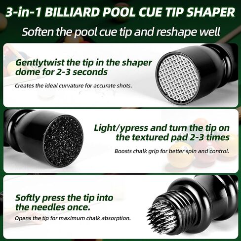 طقم أدوات إصلاح ملحقات عصا البلياردو 3 في 1 لحوض السباحة، تعزيز اللعبة مع المشكل/الأداة/جهاز التهوية، هدايا عملية للأزواج، أفضل الأصدقاء، متوفر باللون الأسود والأحمر in Kuwait