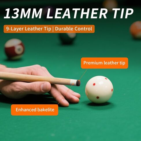 AKLOT Pool Cue Sticks, 58"/42" Canadian Maple Professional Billiard Sticks, Taco De Billar Super Straightened Up 2-Piece Queue for Home, Pool Cues Set of 4/5/1, 14oz，18~21oz Multiple Colors in Kuwait