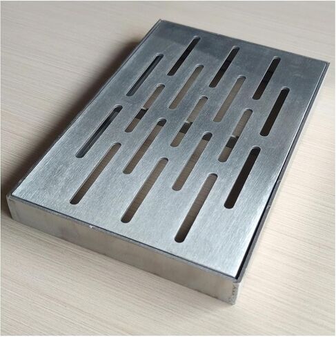 Heavy Duty Stainless Steel Drain Grate Cover 40x60cm - Durable Metal Mesh Strainer for Outdoor Sewer Drainage, Rainwater Well & Trench - Ideal for Catch Basin & Channel in Kuwait