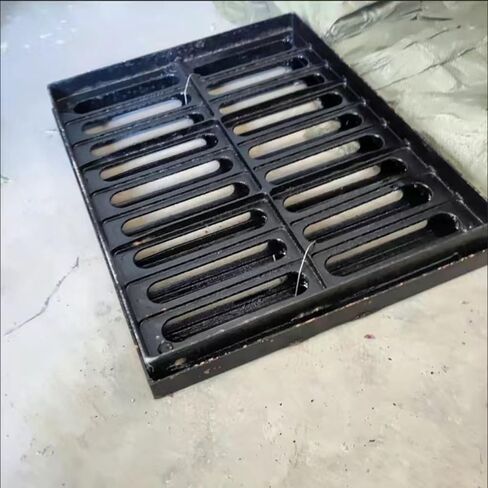 Heavy Duty Cast Iron Channel Drain Grate - Durable Outdoor Yard Drainage Solution for Metal Sewer, Fence, Catch Basin, Trench Drain Cover - 29.5"x17.7"x1.2" in Kuwait