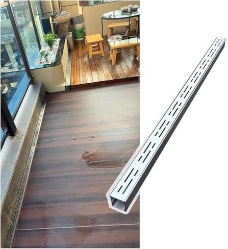 Slim Metal Narrow Channel Drain Grate for Outdoor Use, Trench Drains for Driveways & Landscape, Efficient Sewer Grate Cover for Water Drainage Solutions in Kuwait
