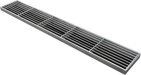 Low Profile Stainless Steel Floor Grate, Outdoor Linear Drain Cover for Deck, Yard, Garage, Driveway, Patio - 100x25x3CM Trench Drainage Solution, Gully Diverter in Kuwait