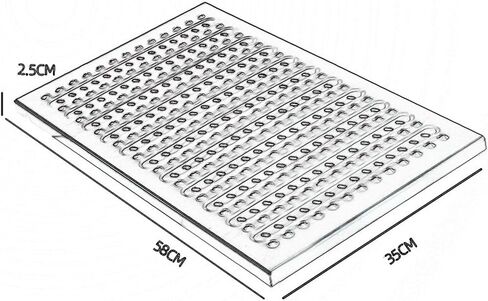 304 Stainless Steel Channel Drain Grate with Non-Skid Dots, Durable Trench Drain Cover for Outdoor Catch Basin, Garage, Driveway, Yard, and Garden Sewer Floor Drain (58x35x2.5CM) in Saudi Arabia