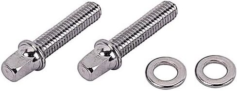 Alnicov 2Pcs 5mm Drum Screws 34.5mm Length Drum Tension Rods with Washers for Bass Drum Accessories Silver in Saudi Arabia