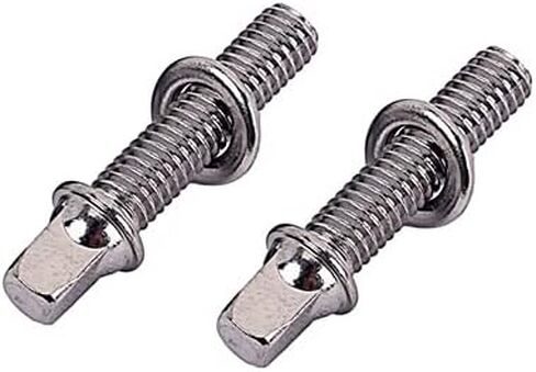 Alnicov 2Pcs 5mm Drum Screws 34.5mm Length Drum Tension Rods with Washers for Bass Drum Accessories Silver in Saudi Arabia