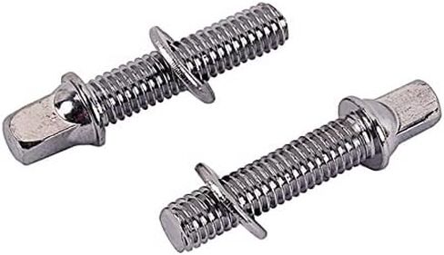 Alnicov 2Pcs 5mm Drum Screws 34.5mm Length Drum Tension Rods with Washers for Bass Drum Accessories Silver in Saudi Arabia