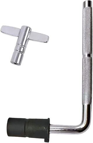 Electronic Drum Rack Mounting Clamp with L-Rod Bracket Tuning Key Kit, 38mm to 22mm Drum Rack T Clamp with Electronic V-Drum Pad Mount Arm Compatible with Roland Yamaha Drum Set in Saudi Arabia