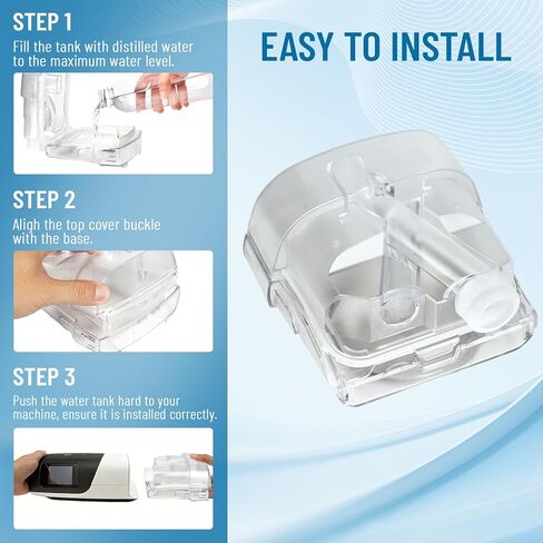 غرفة مياه لجهاز AirSense 11 وAirCurve 11، خزان مياه بديل مع 24 عبوة من مرشحات AirSense 11، وختم موثوق به ومستلزمات S11 CPAP سهلة التركيب in Kuwait