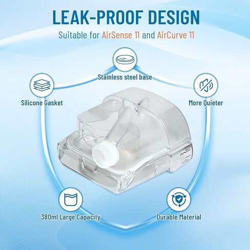 غرفة مياه لجهاز AirSense 11 وAirCurve 11، خزان مياه بديل مع 24 عبوة من مرشحات AirSense 11، وختم موثوق به ومستلزمات S11 CPAP سهلة التركيب in Kuwait