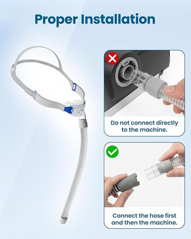 Replacement Set for Airfit P10 Nasal Pillow, Includes 3 Size Nasal Pillows, Adjustable Headgear, Tube Frame and Hose, All in One Set in Saudi Arabia