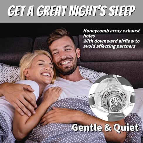 قناع CPAP للأنف، قناع أنف بديل مع غطاء رأس، مرفق/دوار، وسادة، أنبوب، أقنعة أنف سيليكون ناعمة ومثالية (L) in Kuwait