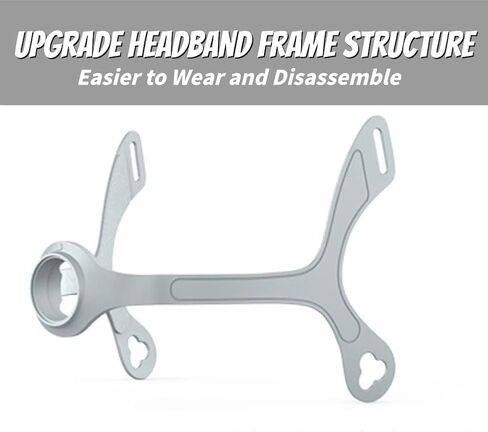 قناع CPAP للأنف، قناع أنف بديل مع غطاء رأس، مرفق/دوار، وسادة، أنبوب، أقنعة أنف سيليكون ناعمة ومثالية (L) in Kuwait