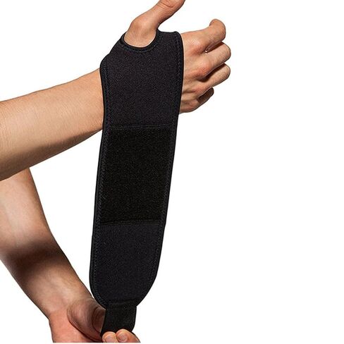 2Pcs Adjustable Weightlifting Wrist Wraps Black Breathable Sports Wrist Brace for Gym Tennis Basketball Support in Saudi Arabia