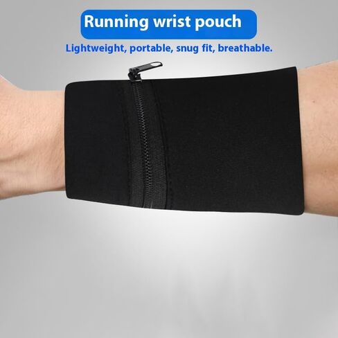 Wrist Wallet for Women Men, Lightweight Quick Dry Wristbands, Zipper Wrist Pouch for Cash, Phone, Running & Sports in Saudi Arabia