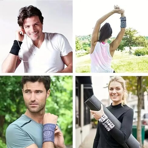 Wrist Wallet for Women Men, Lightweight Quick Dry Wristbands, Zipper Wrist Pouch for Cash, Phone, Running & Sports in Saudi Arabia