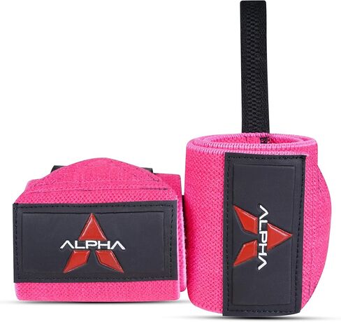 AlphaSports Alpha Sports Wrist Wraps for Weightlifting,Gym Exercise,Adjustable,Durable for Crossfit,Powerlifting, Bodybuilding, and Fitness Workouts,Enhanced Stability for Lifting,Training in Saudi Arabia