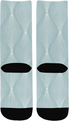 جوارب للمشي لمسافات طويلة مطبوعة بموجة المحيط - جوارب شتوية حرارية سميكة دافئة للأطفال الصغار للأولاد والبنات للمدرسة، والارتداء اليومي والأنشطة الخارجية in Kuwait