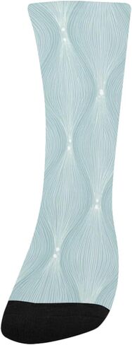 جوارب للمشي لمسافات طويلة مطبوعة بموجة المحيط - جوارب شتوية حرارية سميكة دافئة للأطفال الصغار للأولاد والبنات للمدرسة، والارتداء اليومي والأنشطة الخارجية in Kuwait