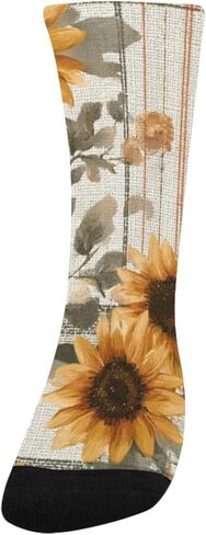 Sunflower Plaid Print Hiking Socks - Toddler Boys & Girls Warm Thick Thermal Winter Crew Socks for School, Daily Wear & Outdoor Activities in Saudi Arabia