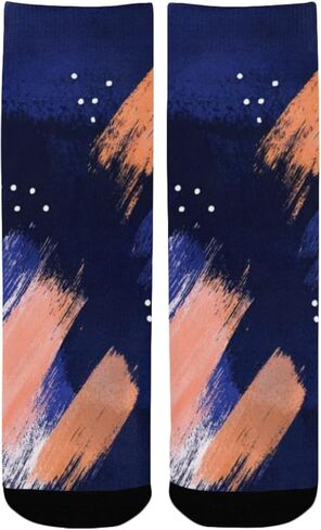 جوارب جريئة للمشي لمسافات طويلة بفن تجريدي داكن - جوارب شتوية حرارية سميكة دافئة للأطفال الصغار للأولاد والبنات للمدرسة، والارتداء اليومي والأنشطة الخارجية in Kuwait