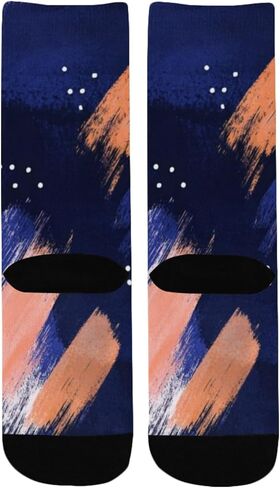 جوارب جريئة للمشي لمسافات طويلة بفن تجريدي داكن - جوارب شتوية حرارية سميكة دافئة للأطفال الصغار للأولاد والبنات للمدرسة، والارتداء اليومي والأنشطة الخارجية in Kuwait