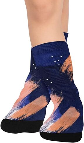 جوارب جريئة للمشي لمسافات طويلة بفن تجريدي داكن - جوارب شتوية حرارية سميكة دافئة للأطفال الصغار للأولاد والبنات للمدرسة، والارتداء اليومي والأنشطة الخارجية in Kuwait