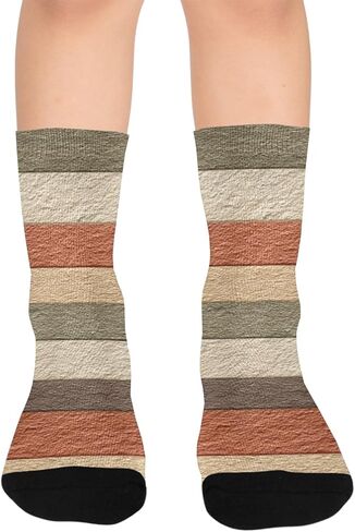 جوارب المشي لمسافات طويلة بطباعة زهور من Art Terracotta - جوارب شتوية حرارية سميكة دافئة للأولاد والبنات للمدرسة، والارتداء اليومي والأنشطة الخارجية in Kuwait