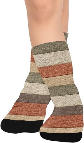 جوارب المشي لمسافات طويلة بطباعة زهور من Art Terracotta - جوارب شتوية حرارية سميكة دافئة للأولاد والبنات للمدرسة، والارتداء اليومي والأنشطة الخارجية in Kuwait