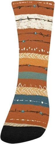 جوارب بوهيمية مخططة للمشي لمسافات طويلة - جوارب شتوية حرارية سميكة دافئة للأولاد والبنات الصغار للمدرسة، والارتداء اليومي والأنشطة الخارجية in Kuwait