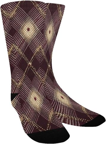 جوارب للتنزه سيرًا على الأقدام مطبوعة باللون العنابي - جوارب شتوية حرارية سميكة دافئة للأطفال الصغار للأولاد والبنات للمدرسة، والارتداء اليومي والأنشطة الخارجية in Kuwait