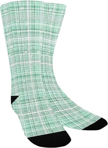 جوارب Fresh Check Vibe Green للمشي لمسافات طويلة - جوارب شتوية سميكة دافئة للأولاد والبنات الصغار للمدرسة، والارتداء اليومي والأنشطة الخارجية in Kuwait