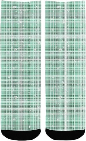 جوارب Fresh Check Vibe Green للمشي لمسافات طويلة - جوارب شتوية سميكة دافئة للأولاد والبنات الصغار للمدرسة، والارتداء اليومي والأنشطة الخارجية in Kuwait