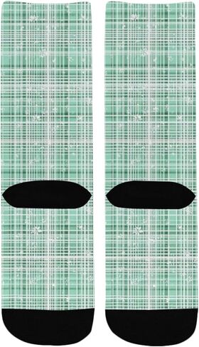 جوارب Fresh Check Vibe Green للمشي لمسافات طويلة - جوارب شتوية سميكة دافئة للأولاد والبنات الصغار للمدرسة، والارتداء اليومي والأنشطة الخارجية in Kuwait