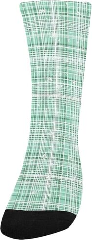 جوارب Fresh Check Vibe Green للمشي لمسافات طويلة - جوارب شتوية سميكة دافئة للأولاد والبنات الصغار للمدرسة، والارتداء اليومي والأنشطة الخارجية in Kuwait