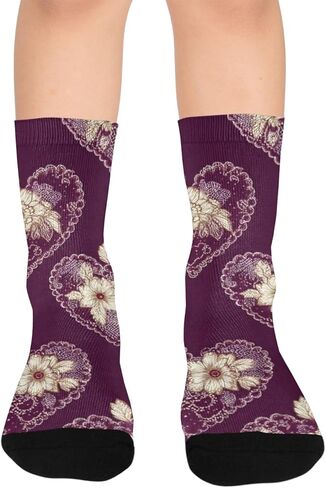 جوارب التنزه سيرًا على الأقدام من الدانتيل الرقيق - جوارب شتوية حرارية سميكة دافئة للأطفال الصغار للأولاد والبنات للمدرسة، والارتداء اليومي والأنشطة الخارجية in Kuwait