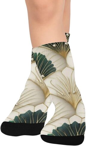 جوارب للمشي لمسافات طويلة بطباعة مروحة آرت ديكو - جوارب شتوية حرارية سميكة دافئة للأولاد والبنات الصغار للمدرسة، والارتداء اليومي والأنشطة الخارجية in Kuwait