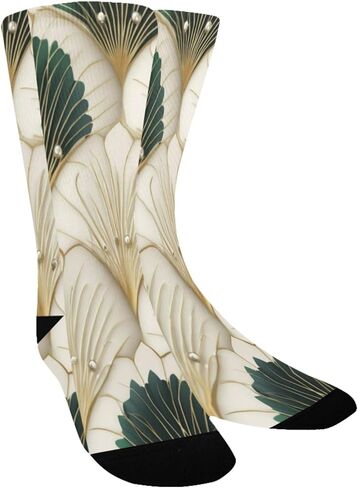 جوارب للمشي لمسافات طويلة بطباعة مروحة آرت ديكو - جوارب شتوية حرارية سميكة دافئة للأولاد والبنات الصغار للمدرسة، والارتداء اليومي والأنشطة الخارجية in Kuwait