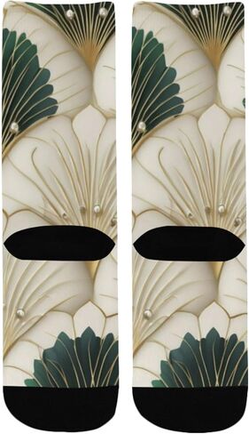 جوارب للمشي لمسافات طويلة بطباعة مروحة آرت ديكو - جوارب شتوية حرارية سميكة دافئة للأولاد والبنات الصغار للمدرسة، والارتداء اليومي والأنشطة الخارجية in Kuwait