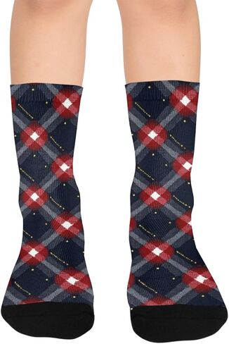 جوارب داكنة لامعة منقوشة للمشي لمسافات طويلة - جوارب شتوية حرارية سميكة دافئة للأولاد والبنات الصغار للمدرسة، والارتداء اليومي والأنشطة الخارجية in Kuwait