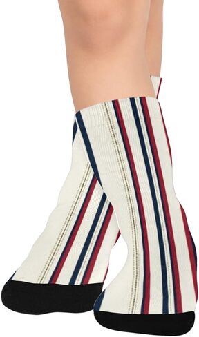 جوارب للمشي لمسافات طويلة برسومات بحرية مخططة - جوارب شتوية حرارية سميكة دافئة للأولاد والبنات الصغار للمدرسة، والارتداء اليومي والأنشطة الخارجية in Kuwait