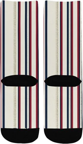 جوارب للمشي لمسافات طويلة برسومات بحرية مخططة - جوارب شتوية حرارية سميكة دافئة للأولاد والبنات الصغار للمدرسة، والارتداء اليومي والأنشطة الخارجية in Kuwait