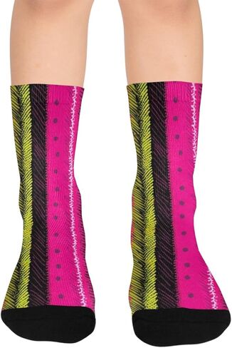 جوارب شيفرون الفنية للتنزه سيرًا على الأقدام - جوارب شتوية حرارية سميكة دافئة للأولاد والبنات الصغار للمدرسة، والارتداء اليومي والأنشطة الخارجية in Kuwait