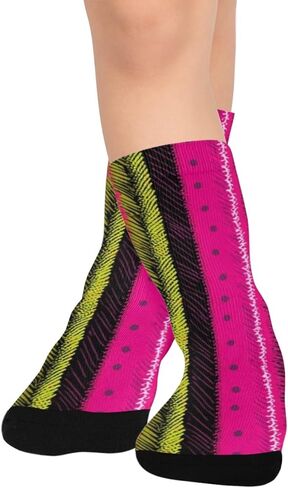 جوارب شيفرون الفنية للتنزه سيرًا على الأقدام - جوارب شتوية حرارية سميكة دافئة للأولاد والبنات الصغار للمدرسة، والارتداء اليومي والأنشطة الخارجية in Kuwait